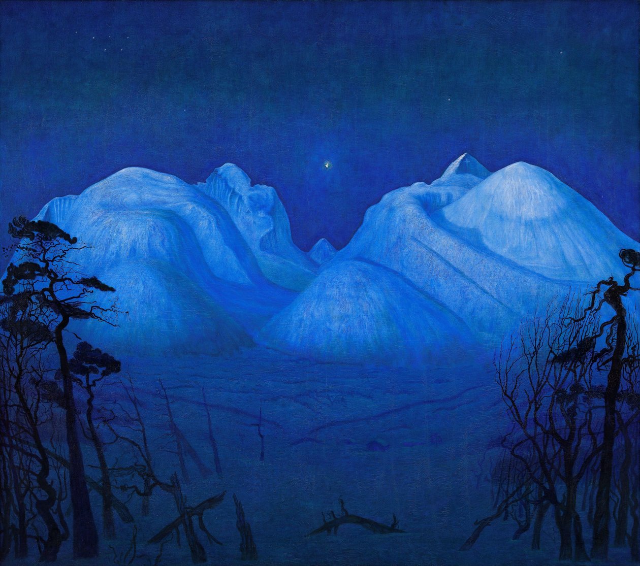 Noite de Inverno na Montanha de Harald Oscar Sohlberg