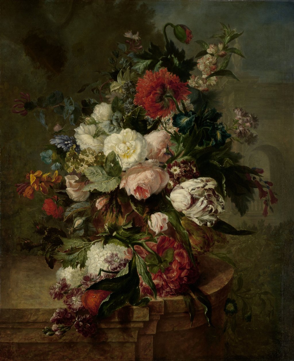 Natureza Morta com Flores de Harmanus Uppink