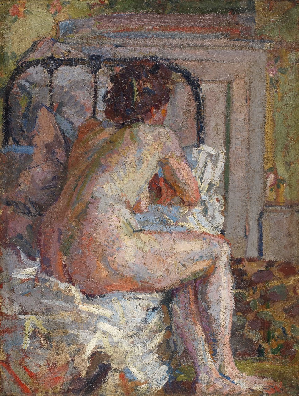 Nu em uma cama de Harold Gilman