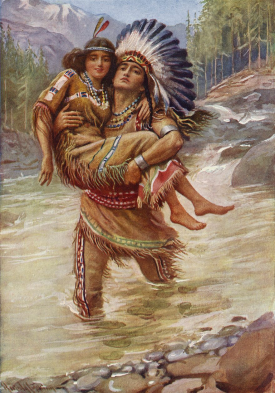 Hiawatha e Minnehaha de Harold Copping