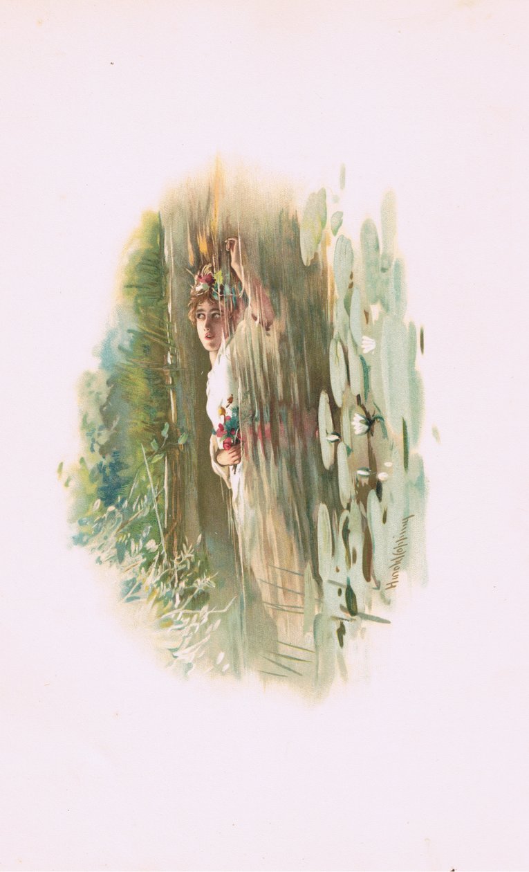 Ophelia, ilustração de Hamlet de Harold Copping