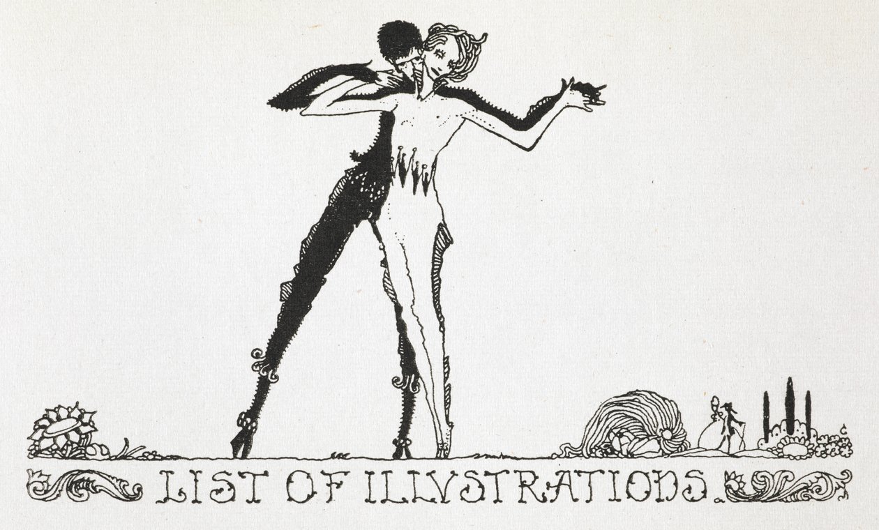Um homem e uma mulher a dançar. de Harry Clarke