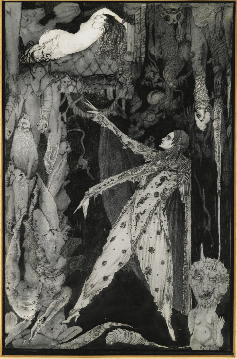 Ilustração para Faust de Goethe, 1924-1925 de Harry Clarke