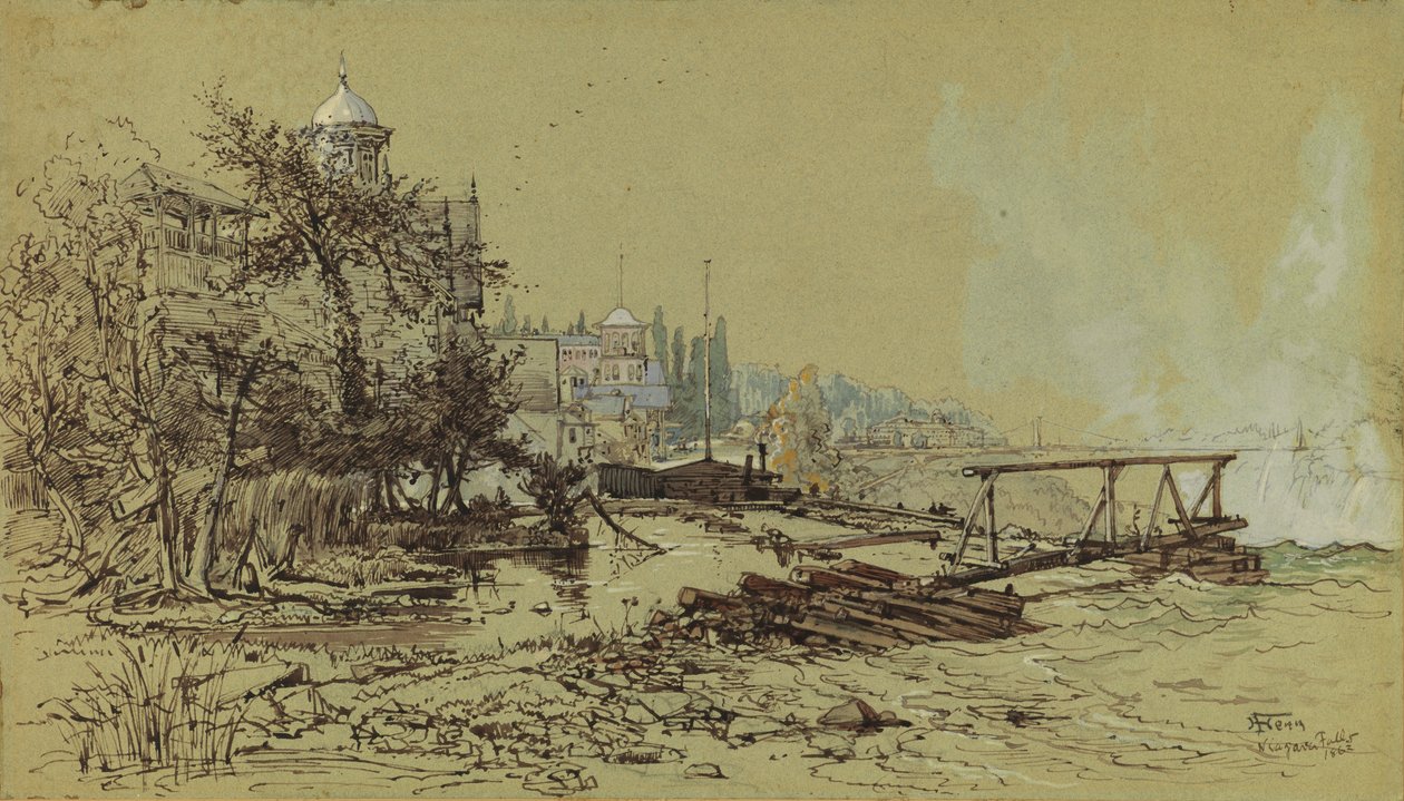 Cataratas do Niágara, 1862. de Harry Fenn