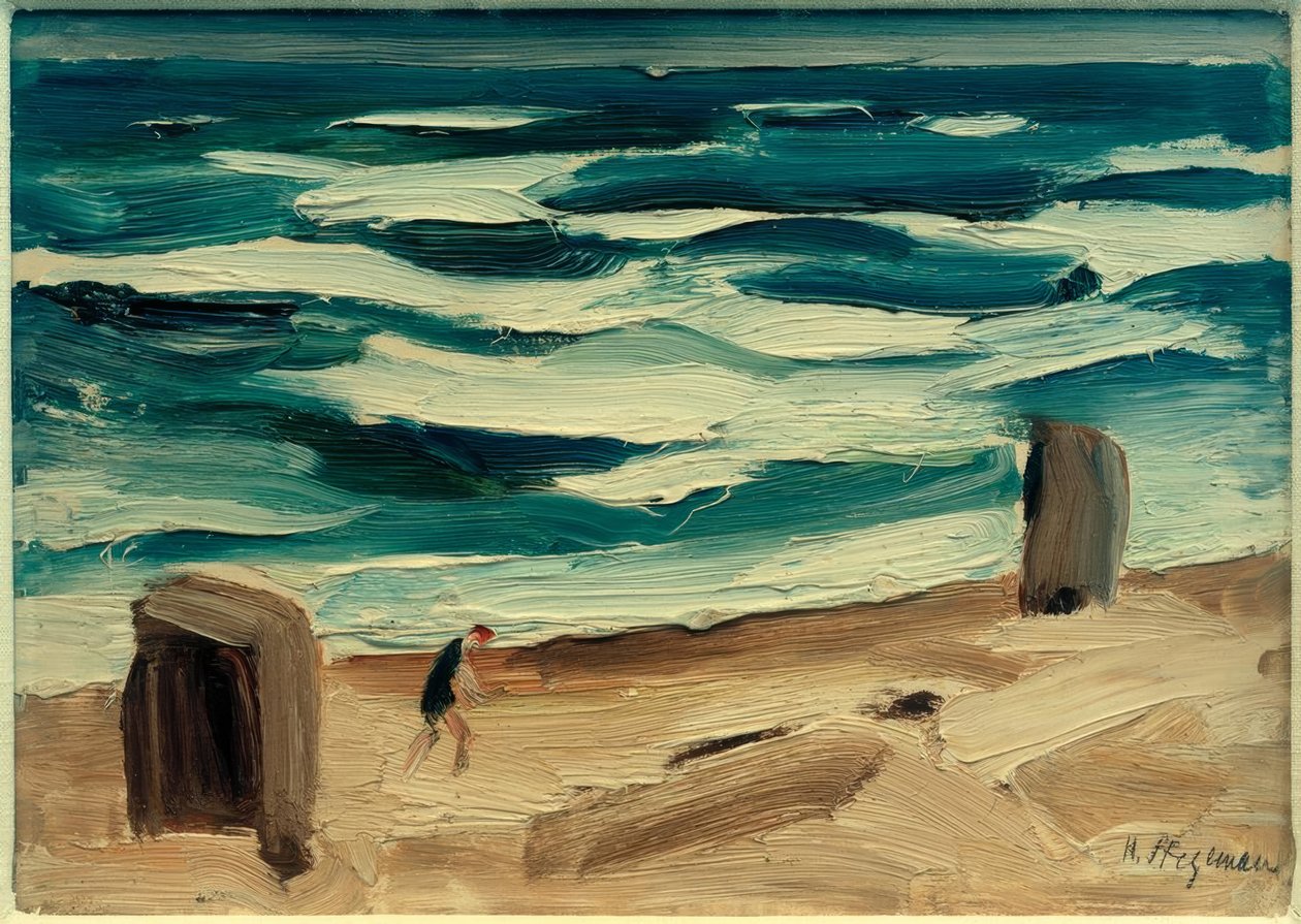 Praia na tempestade de Heinrich Stegemann
