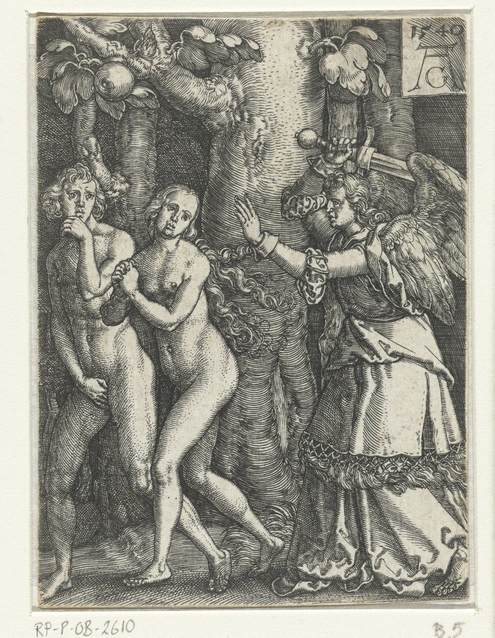 Expulsão do Paraíso de Heinrich Aldegrever