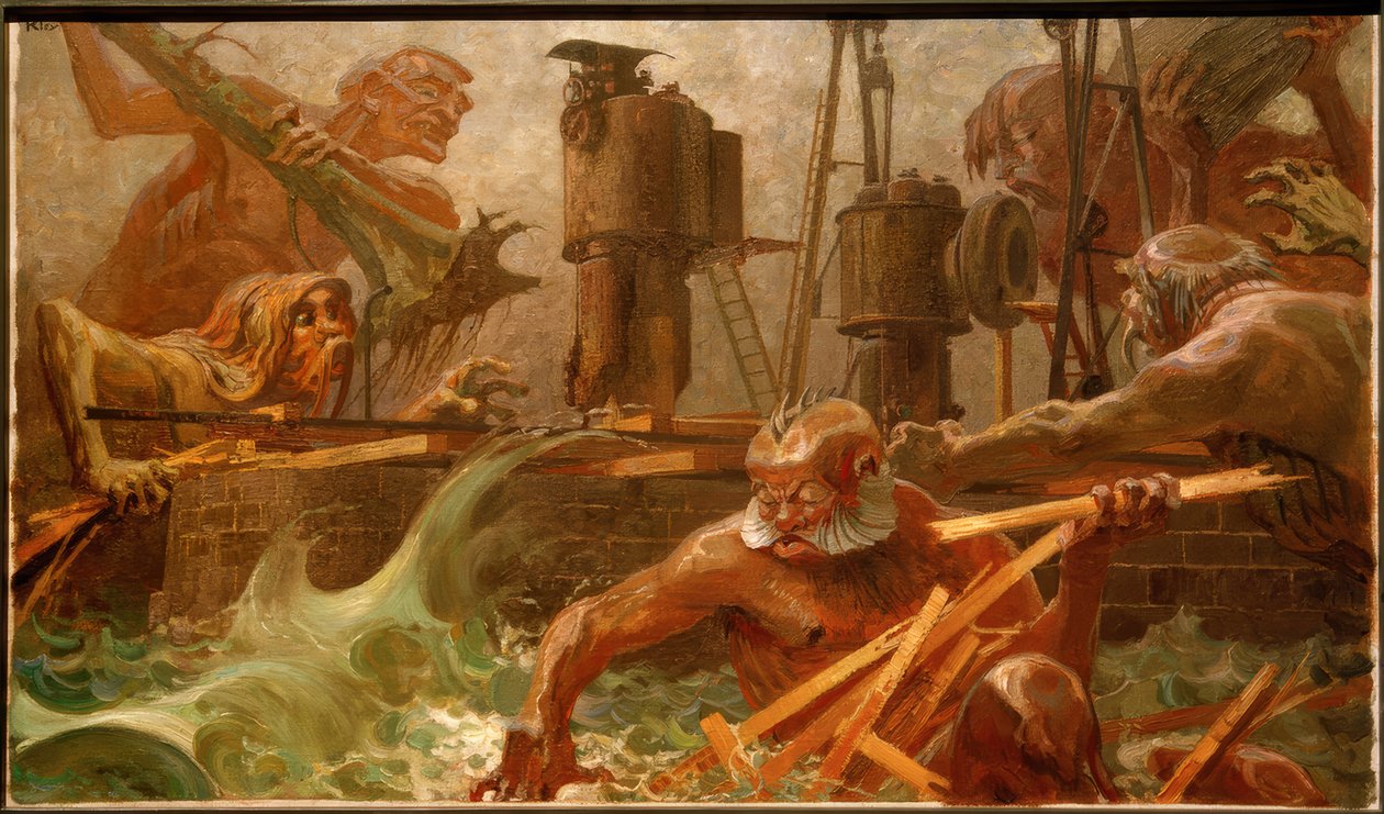 Os elementos odeiam de Heinrich Kley