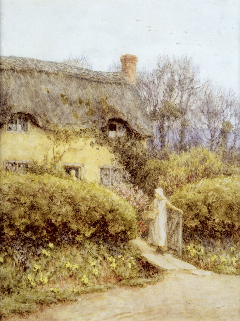 Cottage perto de água doce de Helen Allingham