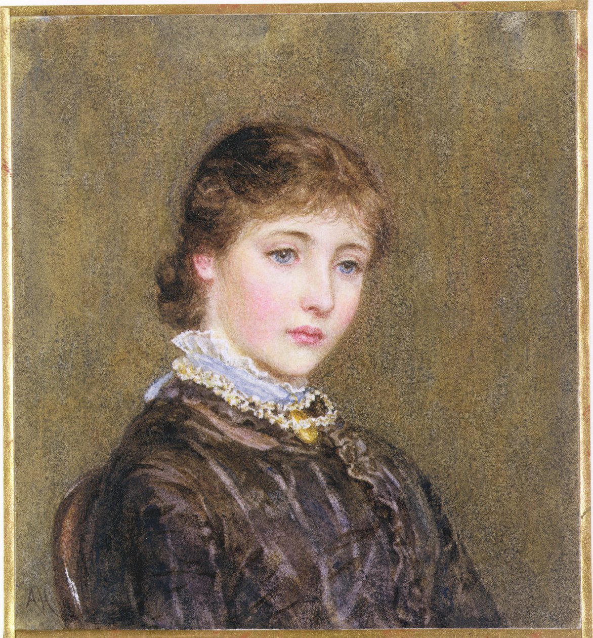 Retrato de uma jovem garota (wc) de Helen Allingham