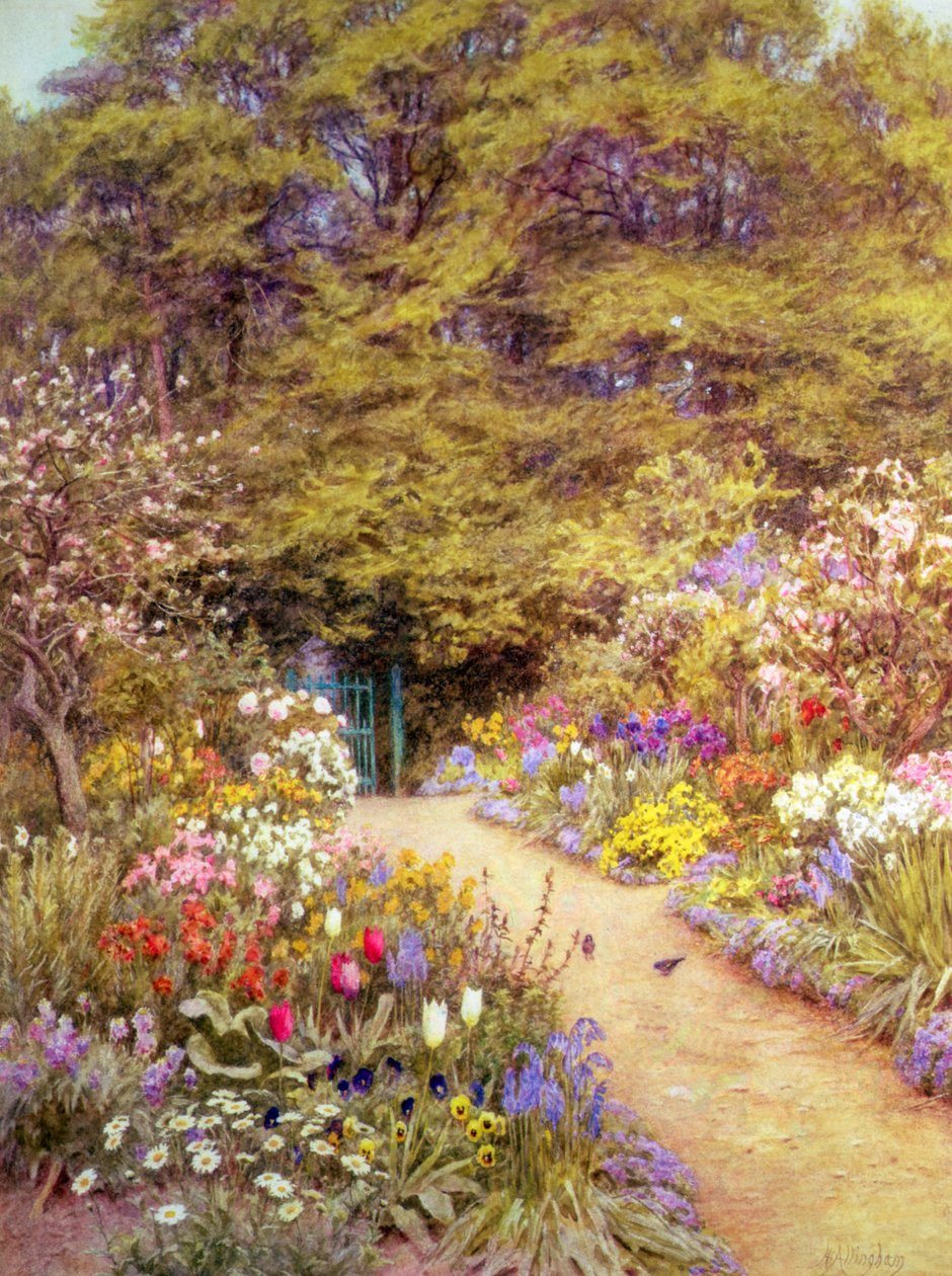 O Jardim da Cozinha, Farringford de Helen Allingham