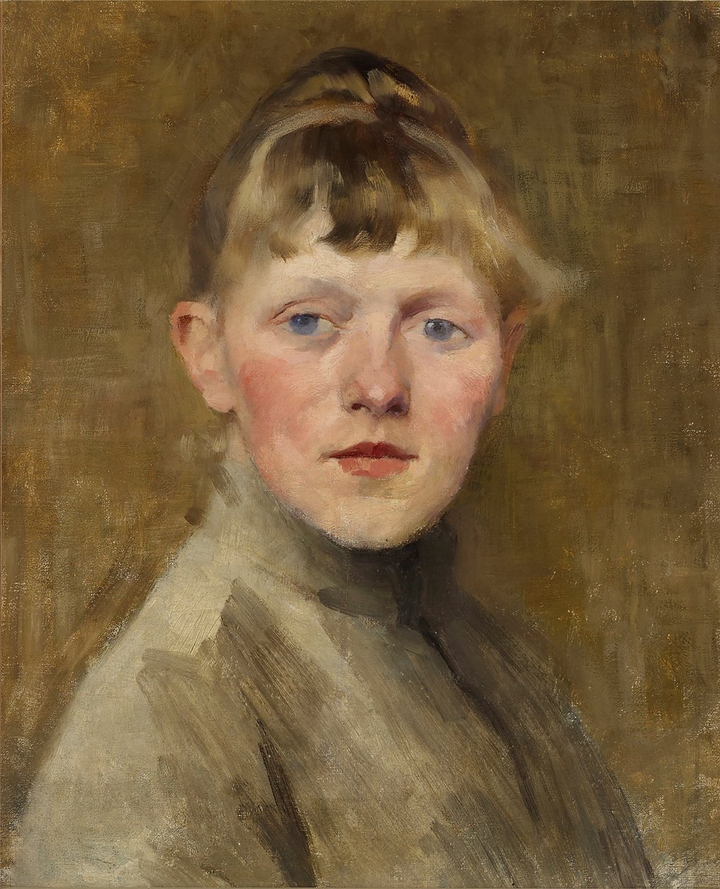 Auto-retrato, 1884-1885. de Helene Schjerfbeck