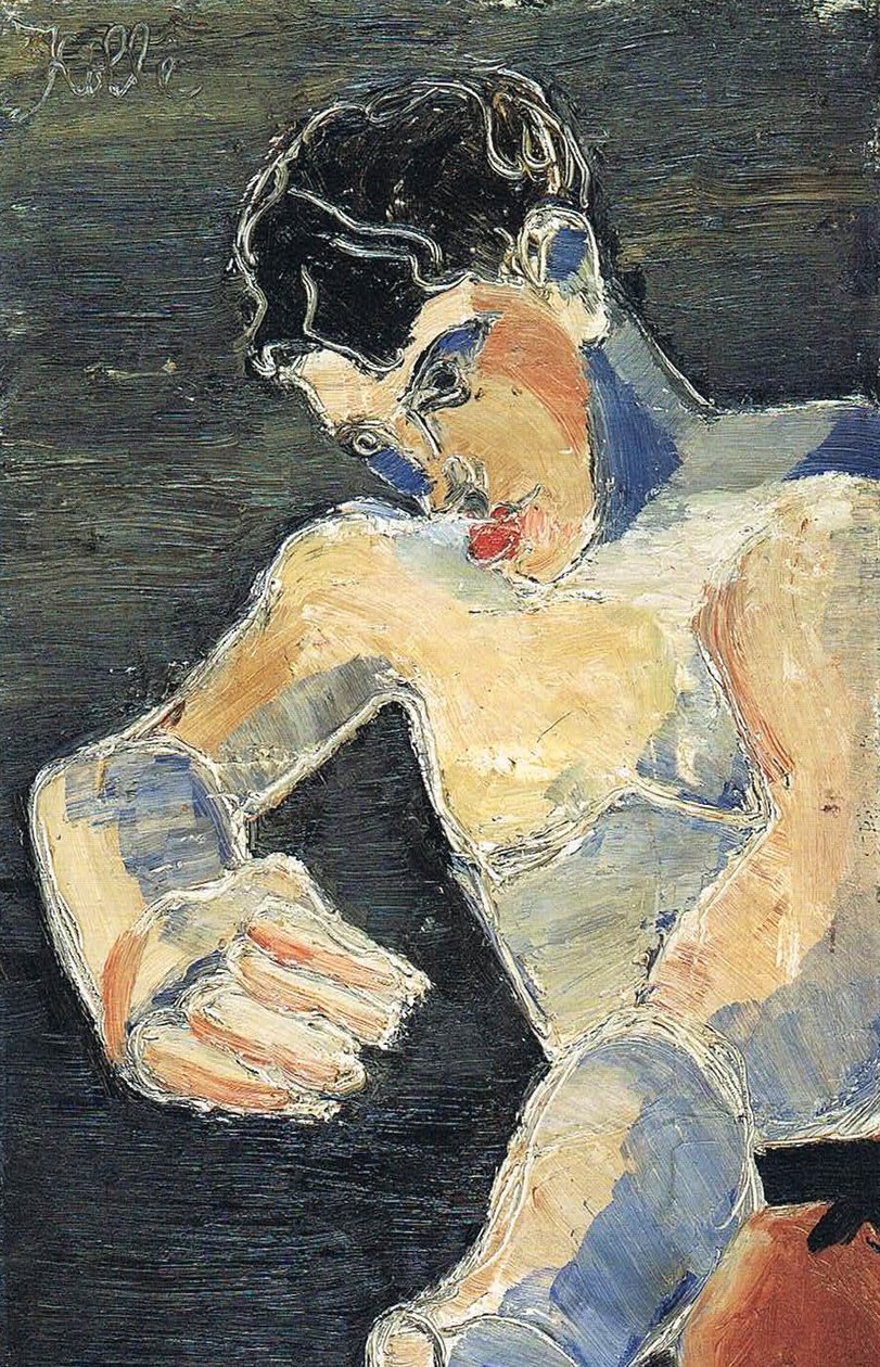 Auto-retrato jovem boxeador de Helmut Kolle