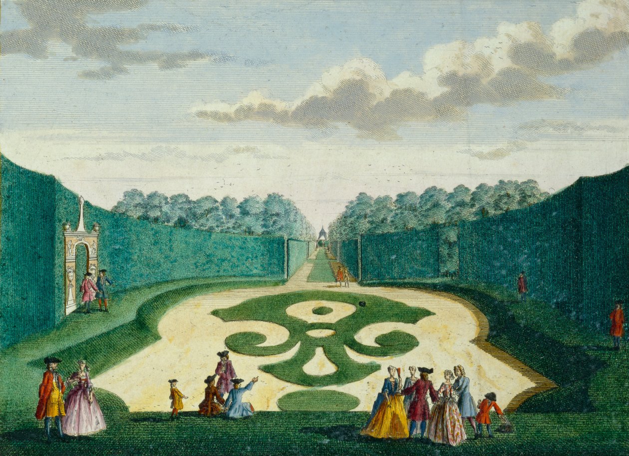 Design para um jardim, c.1700 de Hendrick de and Brouerius Van Nidek, Mattheus Leth