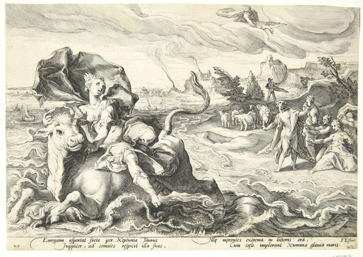 O rapto da Europa de Hendrick Goltzius