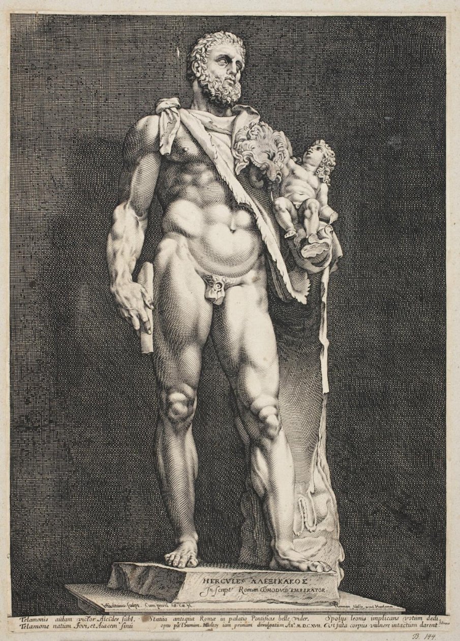 Hércules e Telefos de Hendrick Goltzius