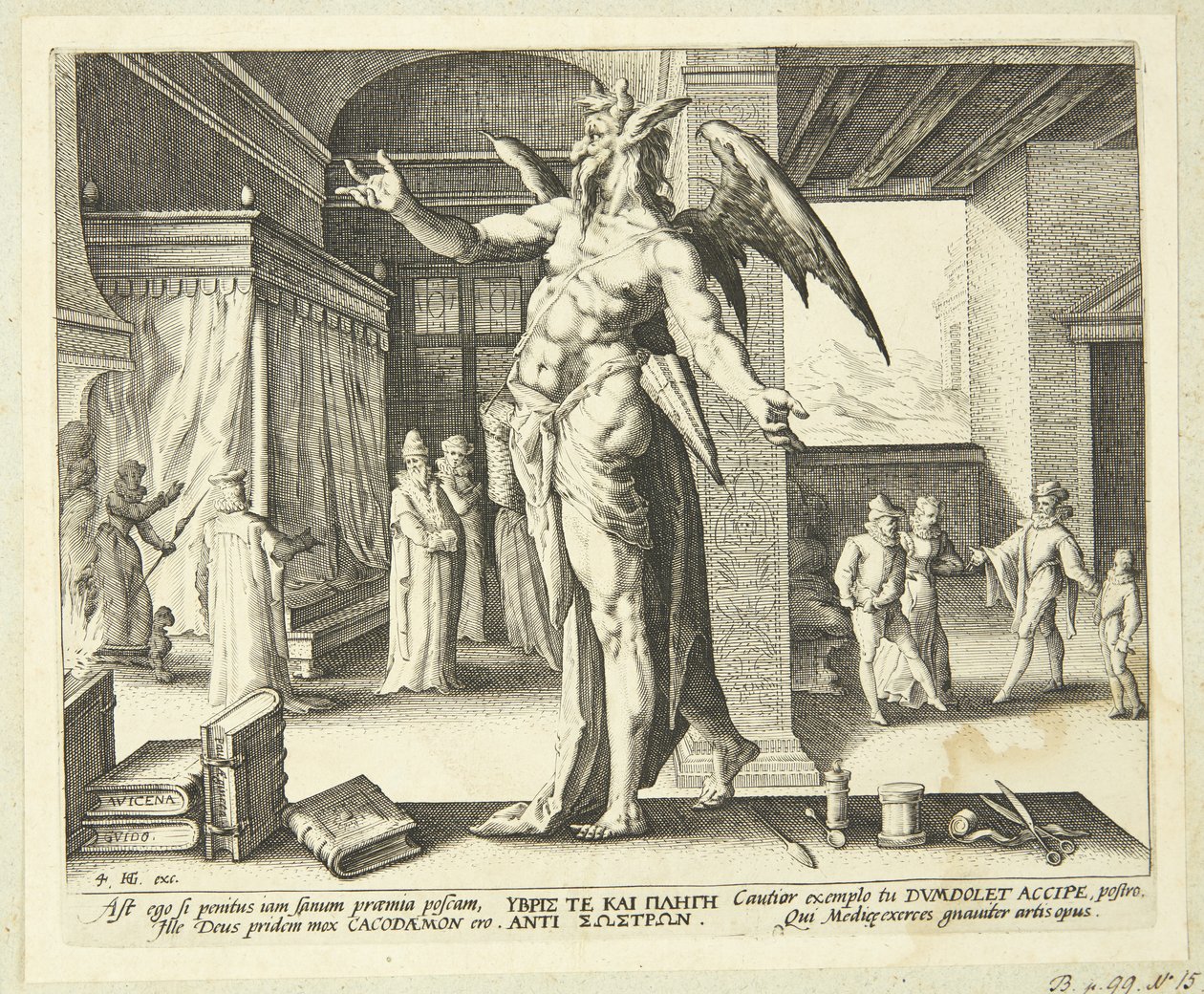 O médico como diabo de Hendrick Goltzius