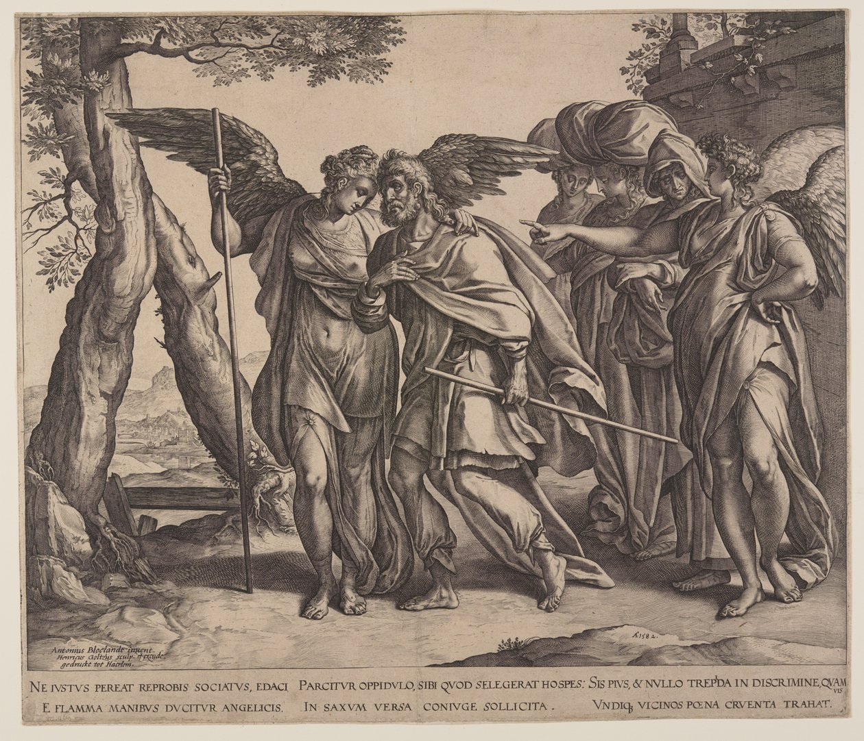 Ló e as suas filhas de Hendrick Goltzius