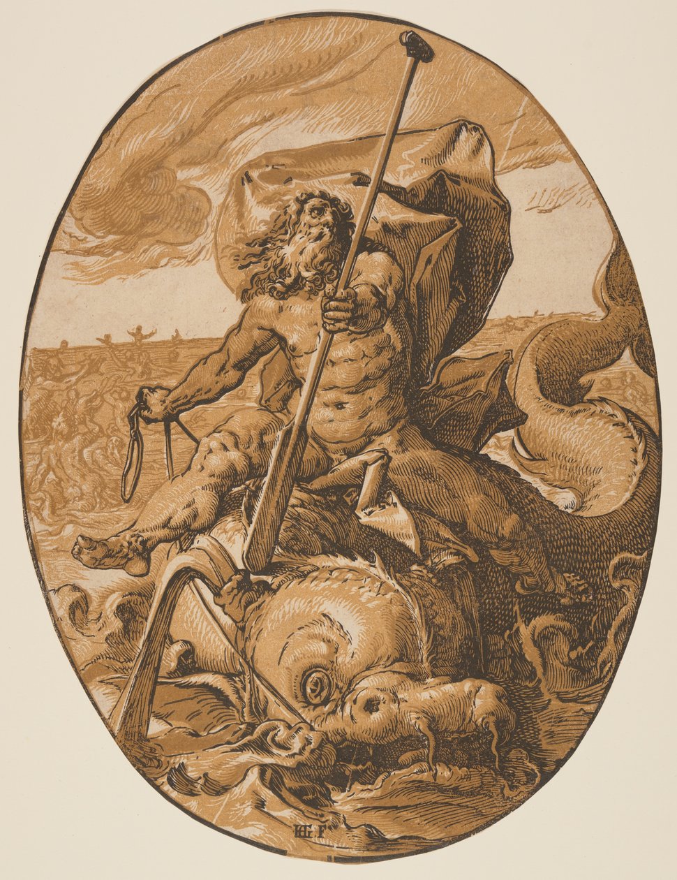 Oceanus, de The Deities de Hendrick Goltzius