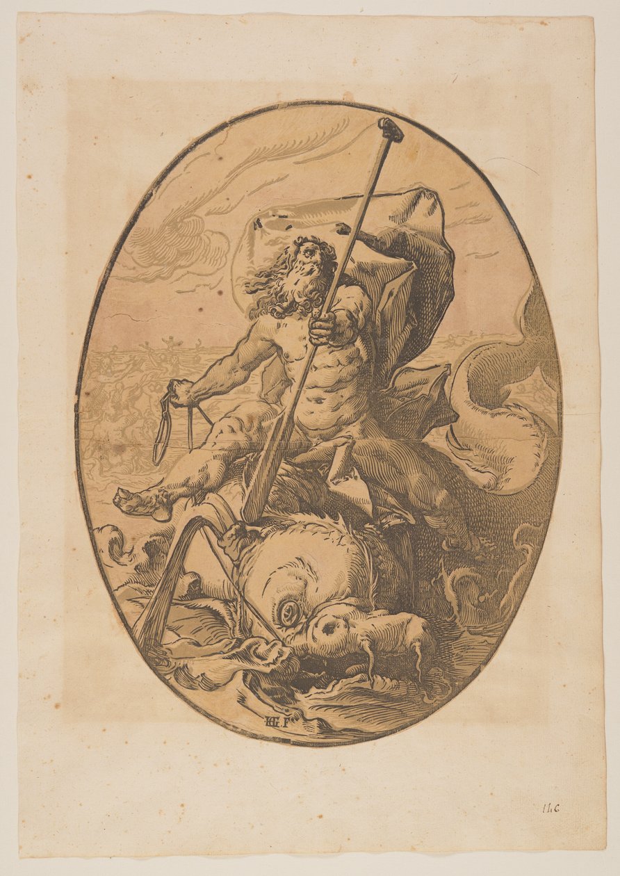 Oceanus, de The Deities de Hendrick Goltzius