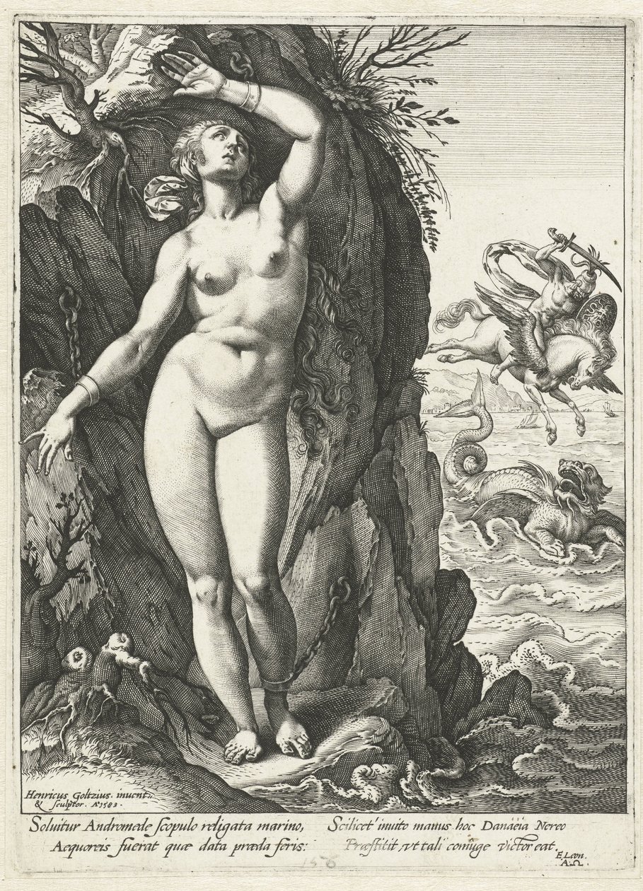 Perseu em Andrômeda de Hendrick Goltzius