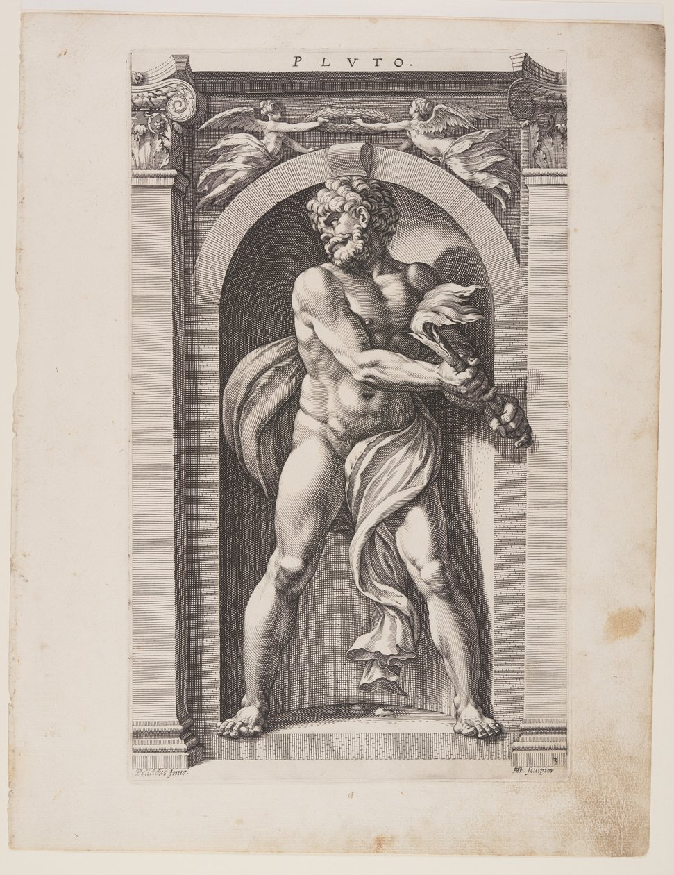 Plutão, de Oito Deuses Pagãos de Hendrick Goltzius
