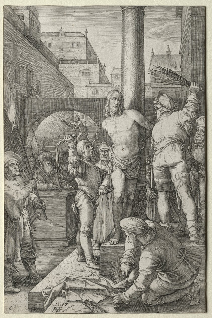 A Paixão: A Flagelação de Hendrick Goltzius