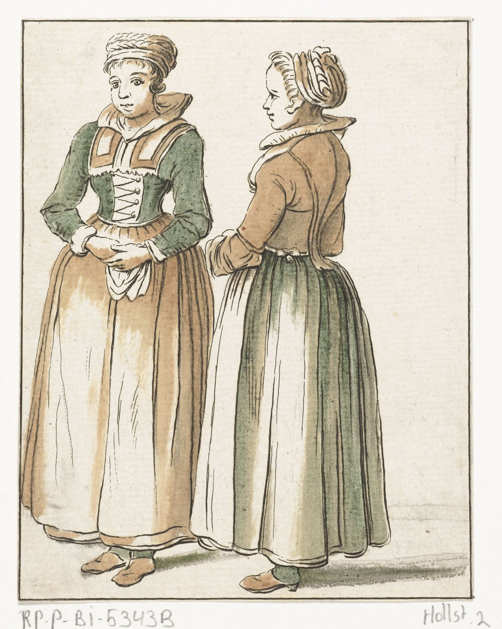 Duas mulheres de pé de Hendrik Busserus