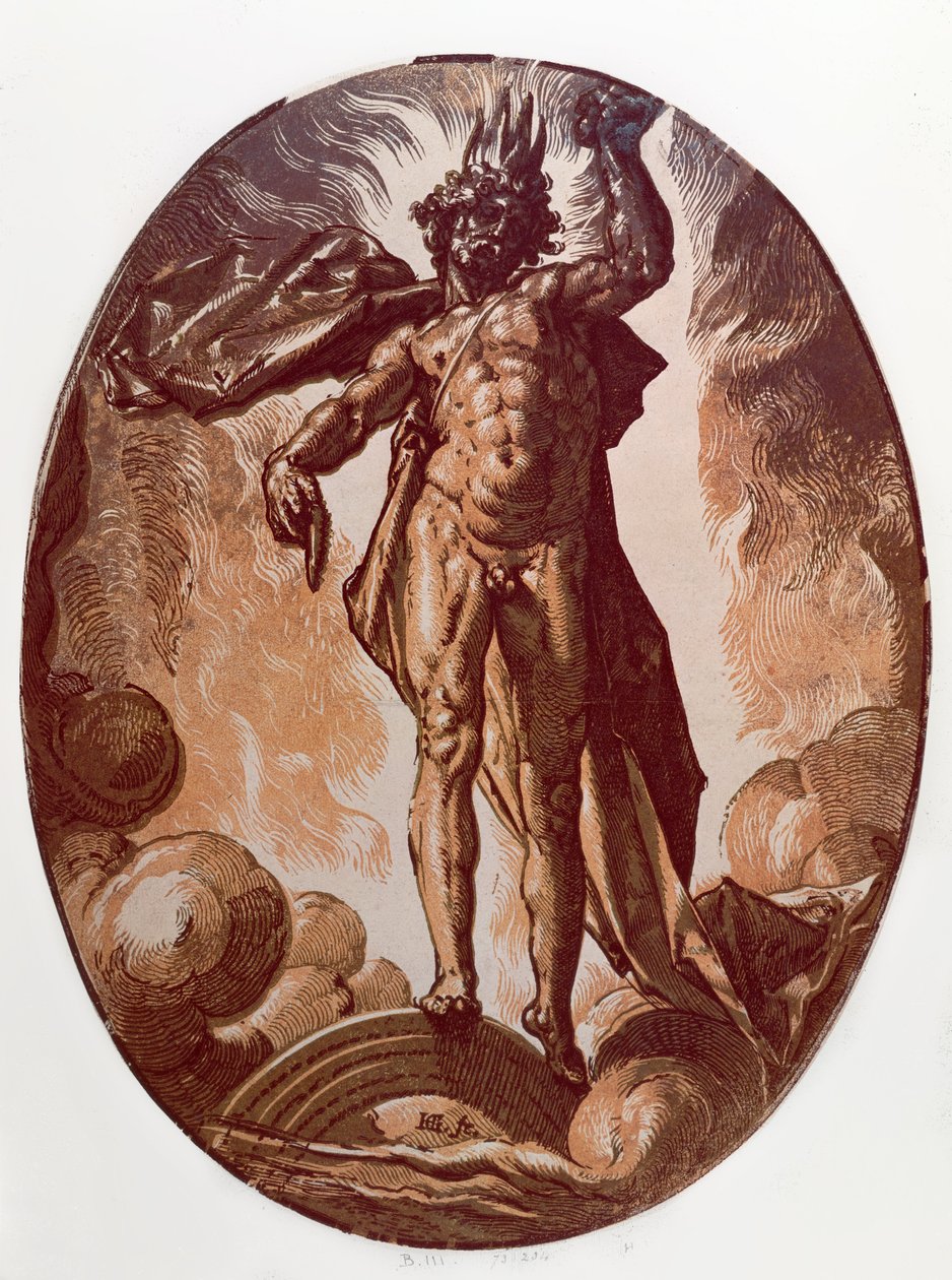 Plutão (xilogravura) de Hendrik Goltzius