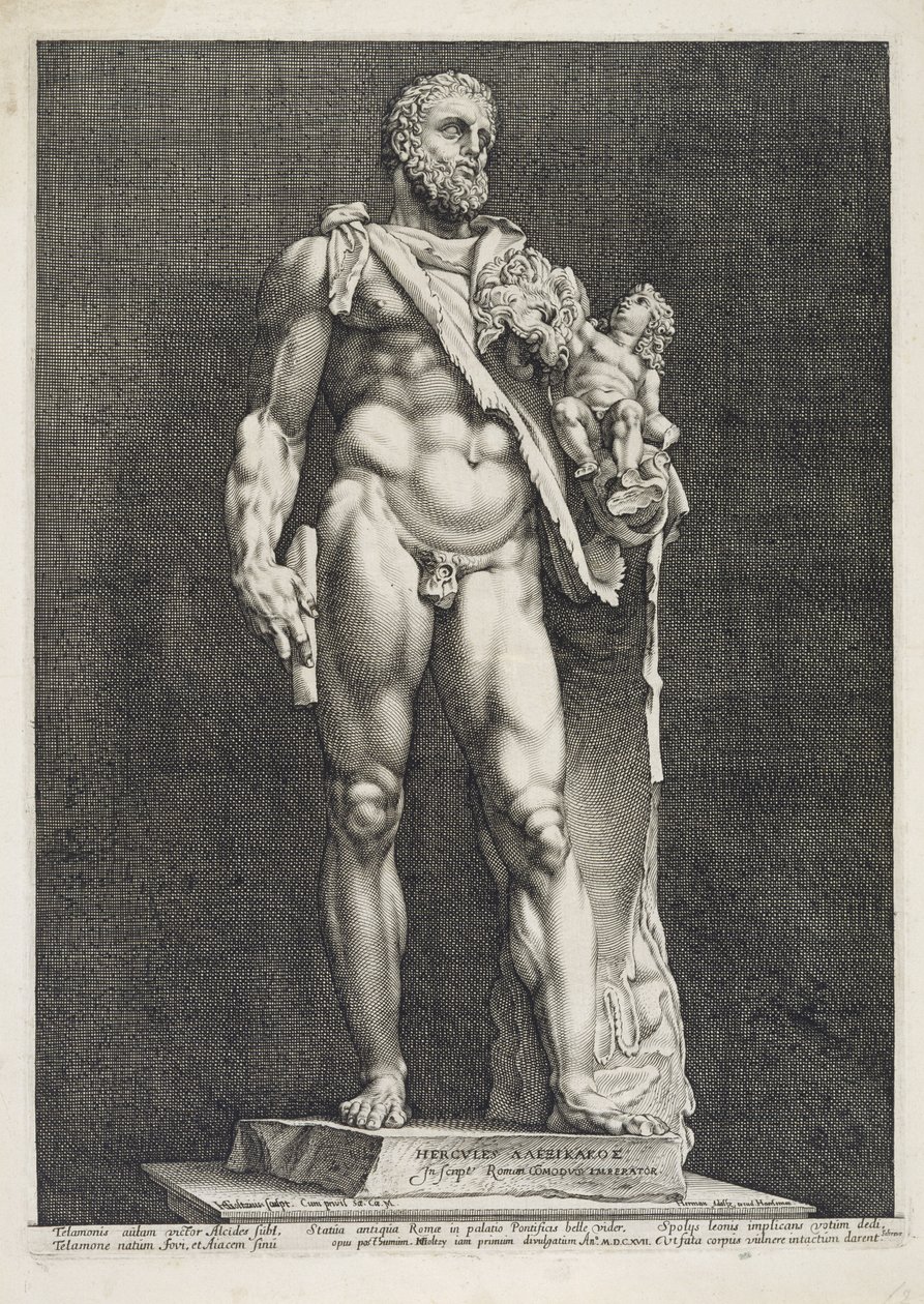 O Imperador Commodus como Hércules de Hendrik Goltzius
