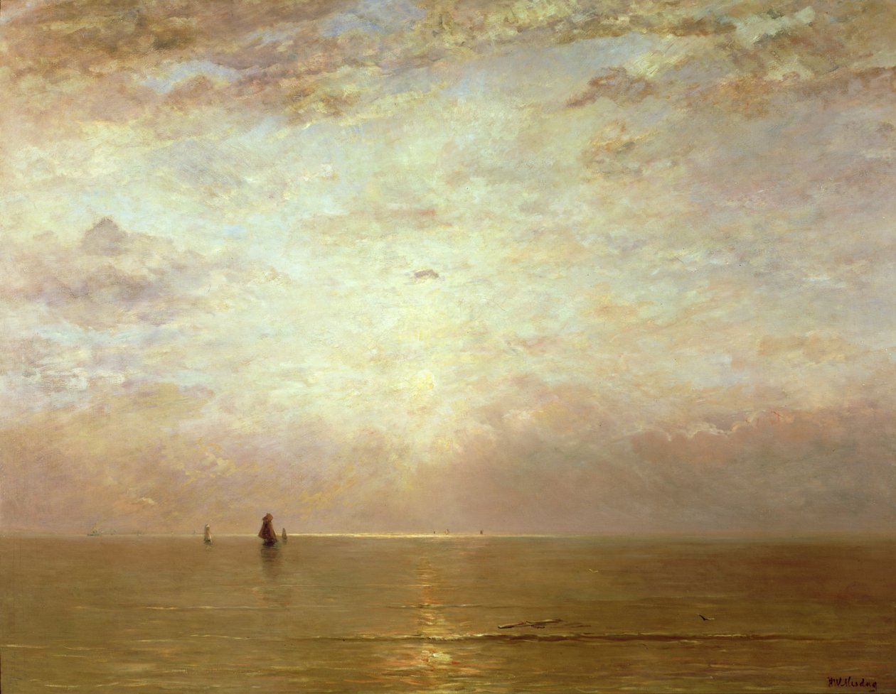 Pôr do sol, c.1887 de Hendrik Willem Mesdag
