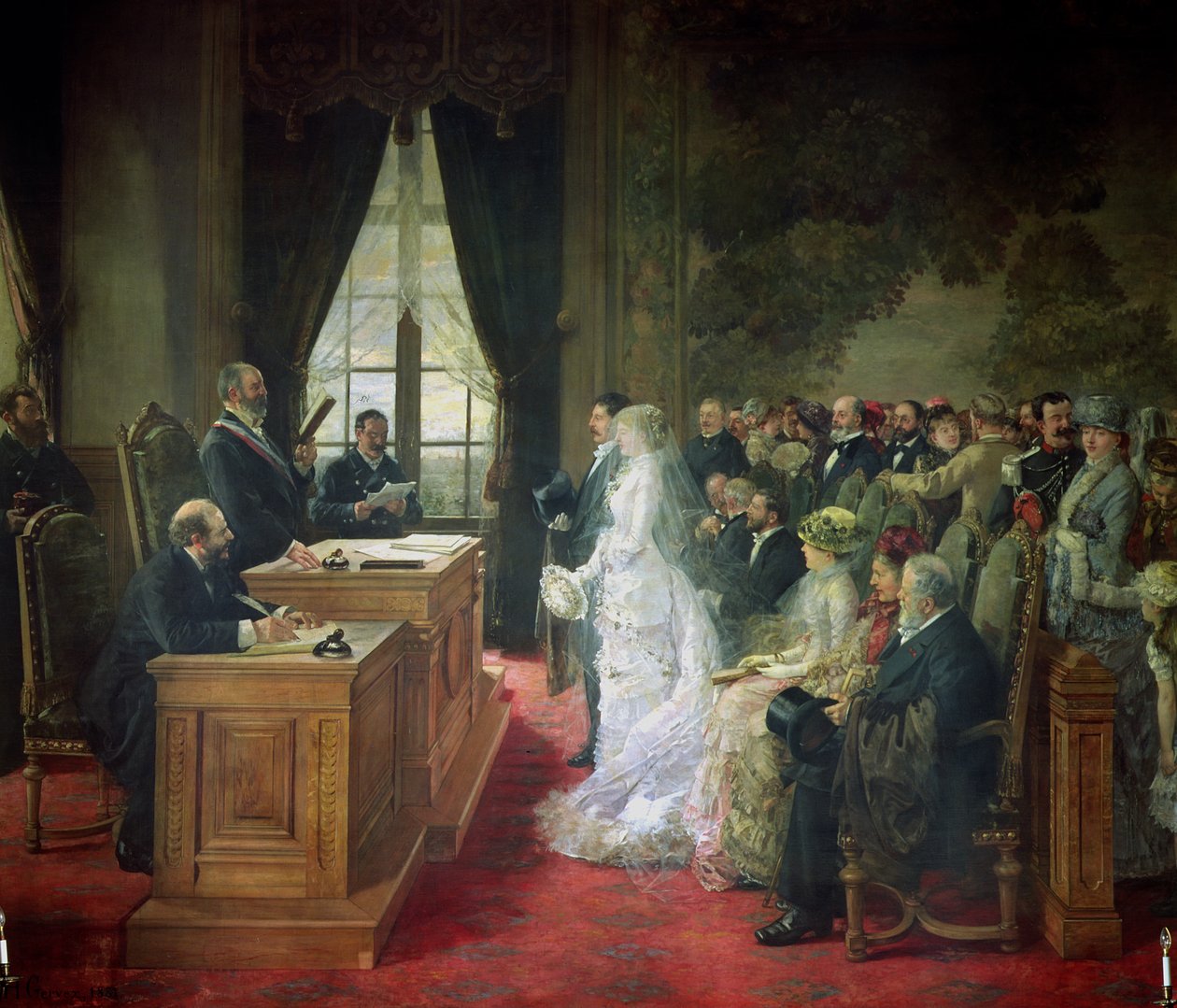 O casamento civil, 1881 de Henri Gervex