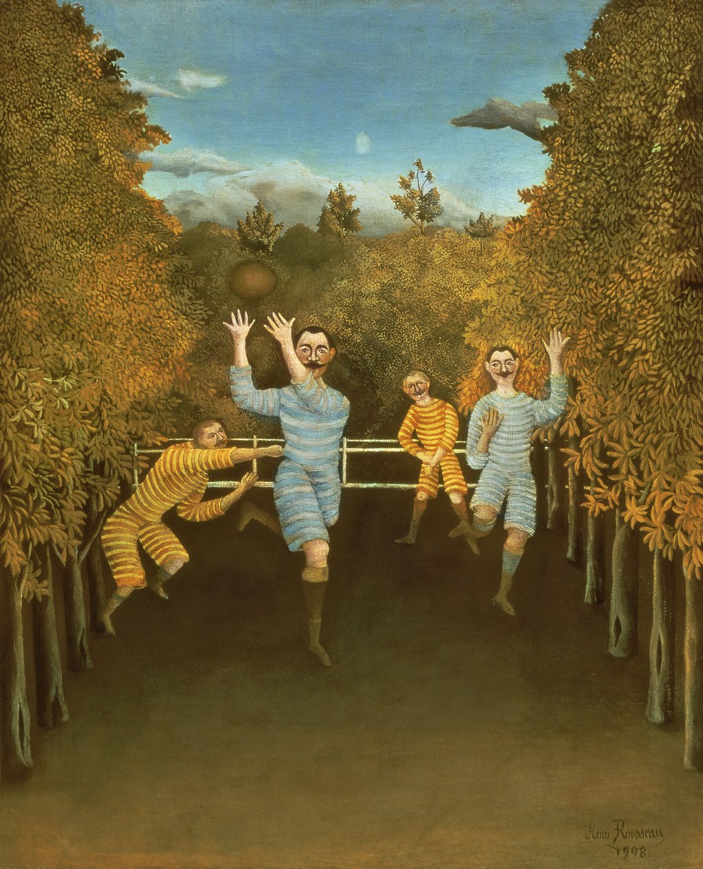 Os jogadores de futebol, 1908 de Henri Rousseau