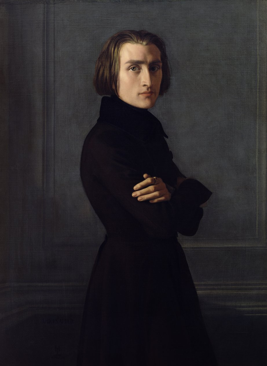 Retrato de Franz Liszt (1811-1886) 1839 de Henri Lehmann