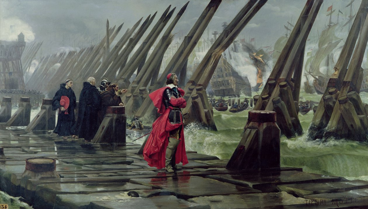 Richelieu (1585-1642) no paredão de La Rochelle, 1881 (ver também 307586) de Henri Paul Motte