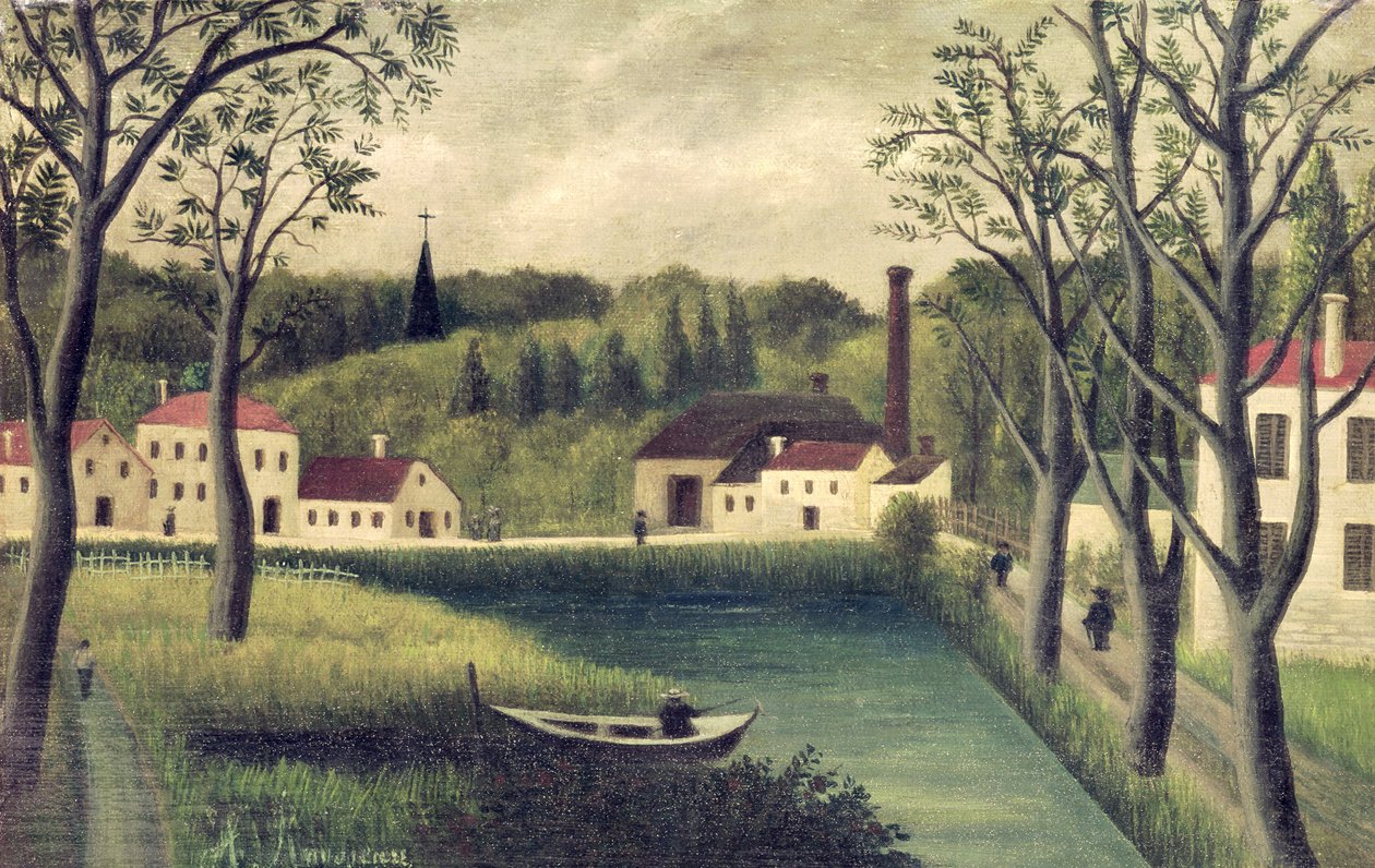 Paisagem com um pescador, depois de 1886 de Henri Rousseau