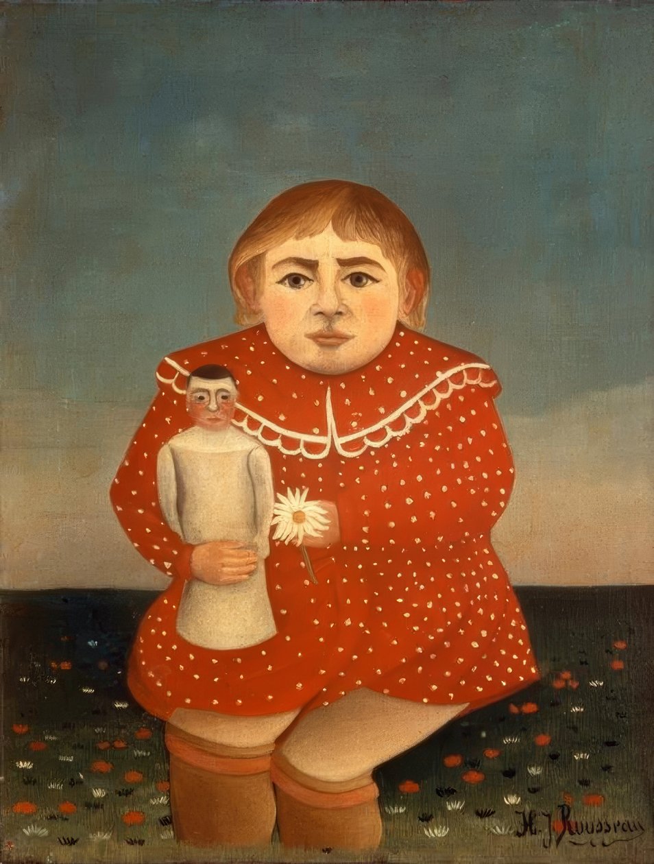 A criança com a boneca de Henri Rousseau