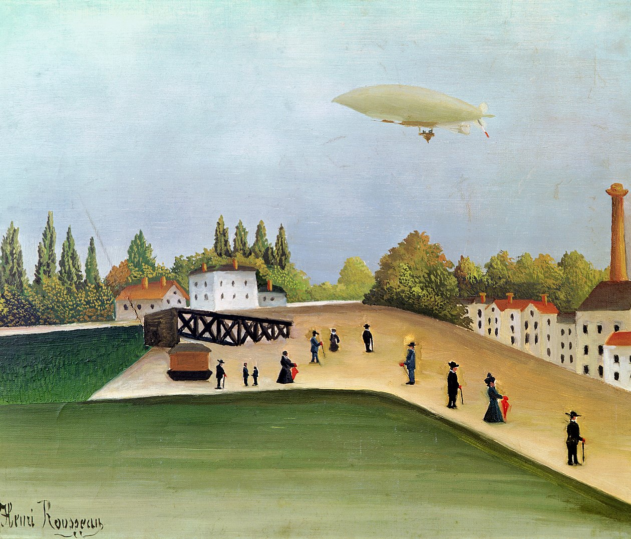 Cais em Ivry, c.1908 de Henri Rousseau