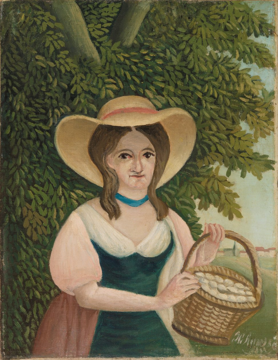 Mulher, com, cesta ovos de Henri Rousseau