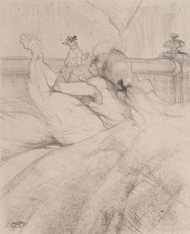 Na cama de Henri de Toulouse Lautrec