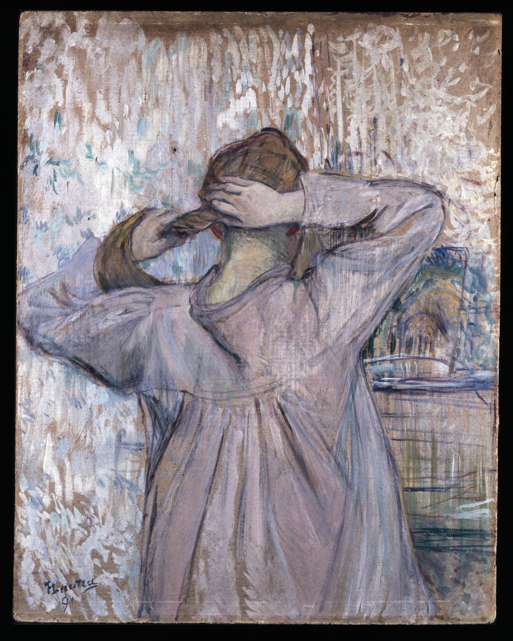 La Toilette, 1891 (óleo sobre papel no cartão) de Henri de Toulouse Lautrec