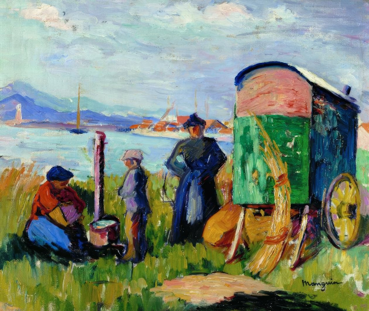 A caravana cigana de Henri Charles Manguin