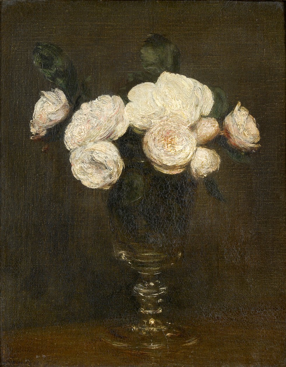 Natureza Morta: Malmaison Roses, 1872 de Ignace Henri Jean Fantin Latour