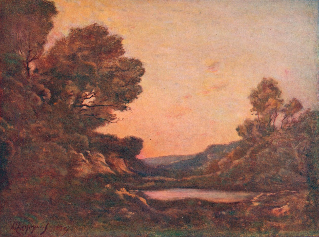 Pôr do sol, 1907 de Henri Joseph Harpignies