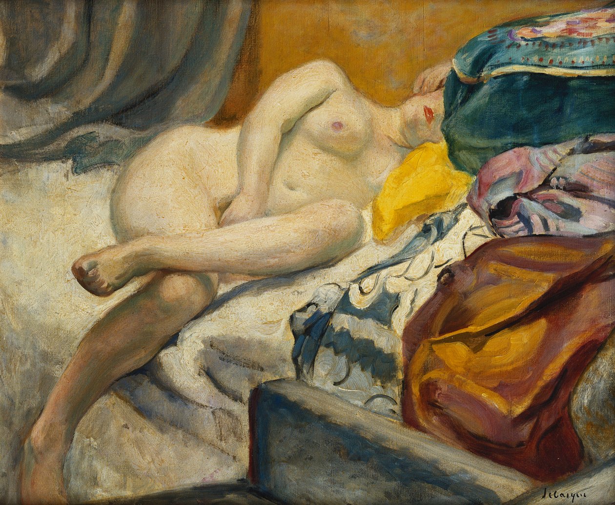 Nude Reclinado; Camada Nua, de Henri Lebasque