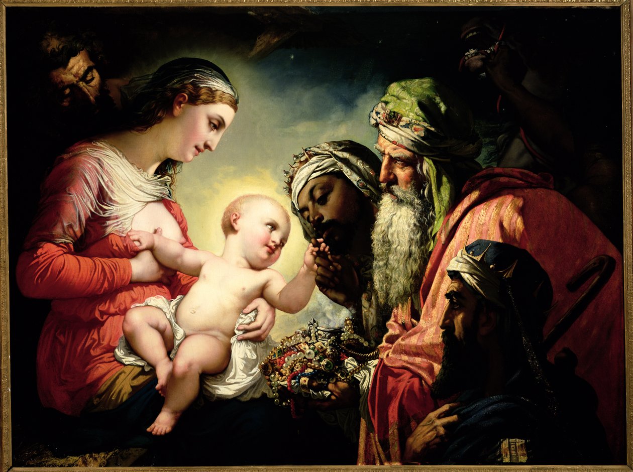 Adoração dos Magos, 1854 de Henri Lehmann