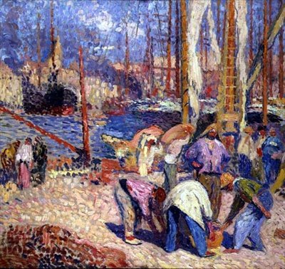 Marselha (óleo sobre tela) de Henri Martin