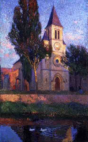 A Igreja (óleo sobre tela) de Henri Martin