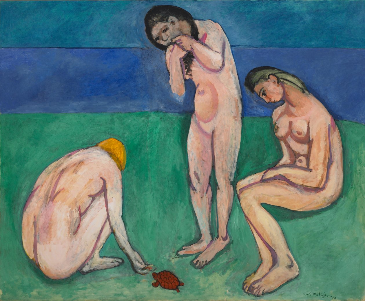 Banhistas com uma tartaruga de Henri Matisse