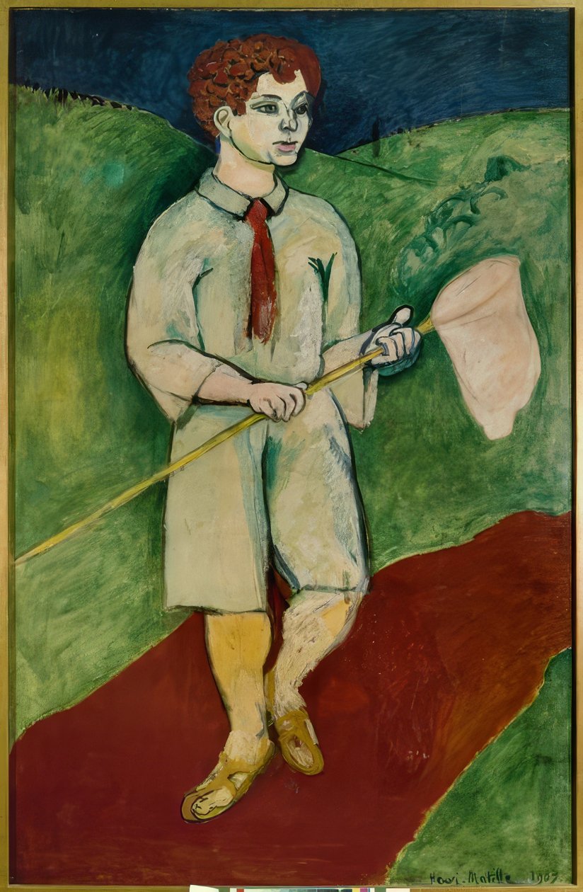 Rapaz com rede de borboletas de Henri Matisse