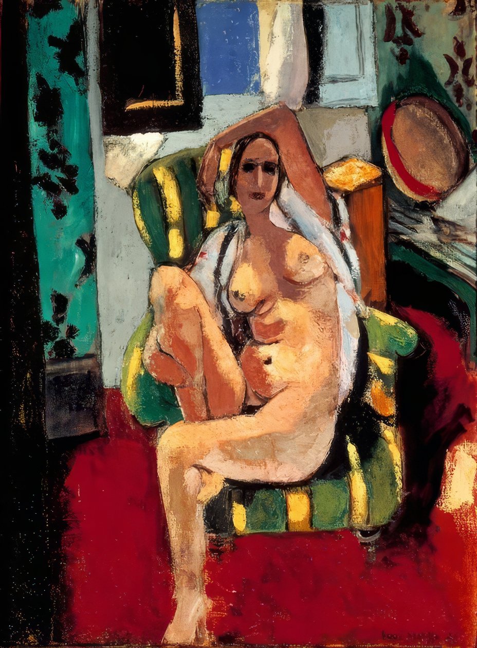 Nu sentado com pandeireta de Henri Matisse